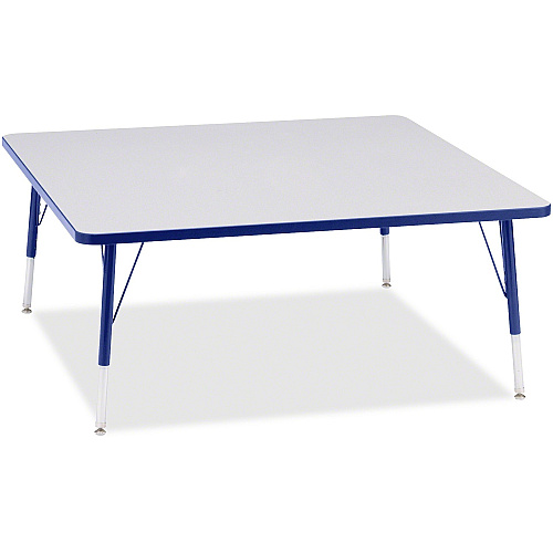 Jonti-Craft Berries Elementary Height Color Edge Square Table Gray Square, Laminated Top - Four Leg Base - 4 Legs - 15" to 24" Adjustment - 48" Table Top Length x 48" Table Top Width x 1.13" Table Top Thickness - 24" Height - Educational Envi (6418JCE003)