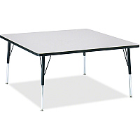 Jonti-Craft Berries Adult Height Prism Color Edge Square Table Black Square, Laminated Top - Four Leg Base - 4 Legs - Height Adjustable - 24