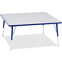 Jonti-Craft Berries Adult Height Prism Color Edge Square Table Blue Square, Laminated Top - Four Leg Base - 4 Legs - Height Adjustable - 24