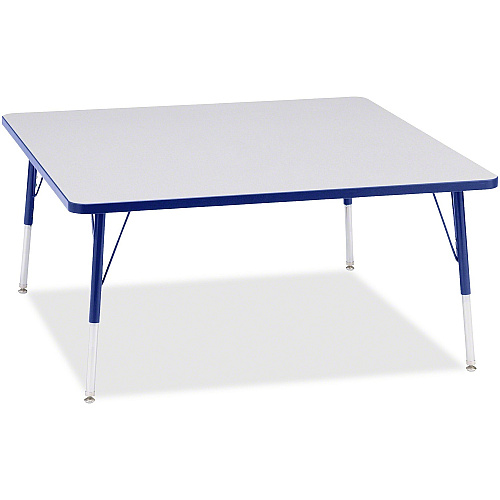Jonti-Craft Berries Adult Height Prism Color Edge Square Table Blue Square, Laminated Top - Four Leg Base - 4 Legs - Height Adjustable - 24" to 31" Adjustment - 48" Table Top Length x 48" Table Top Width x 1.13" Table Top Thickness - 31" Heig (6418JCA003)
