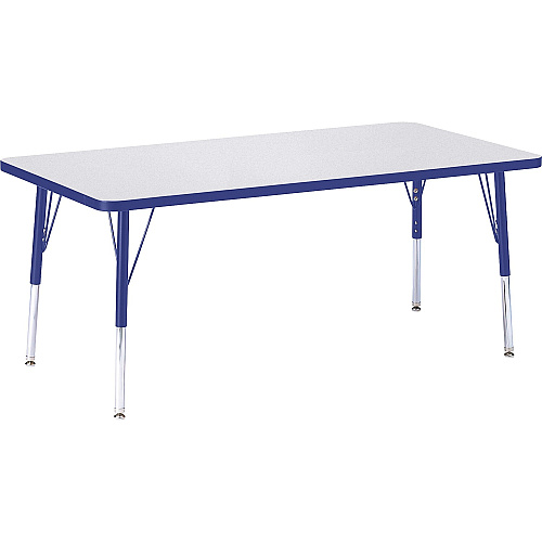Jonti-Craft Berries Elementary Height Color Edge Rectangle Table Gray Rectangle, Laminated Top - Four Leg Base - 4 Legs - Height Adjustable - 15" to 24" Adjustment - 60" Table Top Length x 30" Table Top Width x 1.13" Table Top Thickness - 24" (6408JCE003)