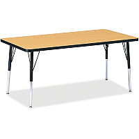 Berries Berries Adult Height Color Top Rectangle Table Gray Rectangle Top - Four Leg Base - 4 Legs - Height Adjustable - 24