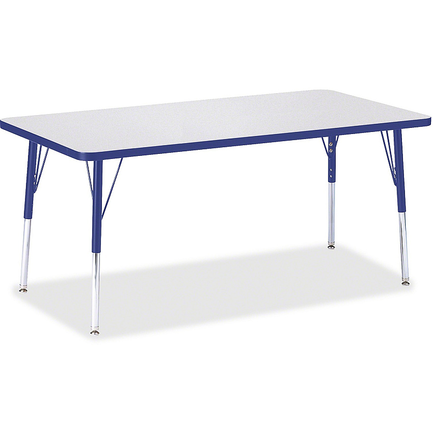 Jonti-Craft Berries Adult Height Color Edge Rectangle Table Black Rectangle, Laminated Top - Four Leg Base - 4 Legs - Height Adjustable - 24" to 31" Adjustment - 60" Table Top Length x 30" Table Top Width x 1.13" Table Top Thickness - 31" Hei (6408JCA003)