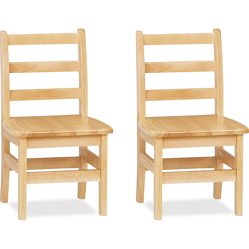 Jonti-Craft KYDZ Ladderback Chair Woodgrain - Solid Hardwood - 2 / Carton (5912JC2)