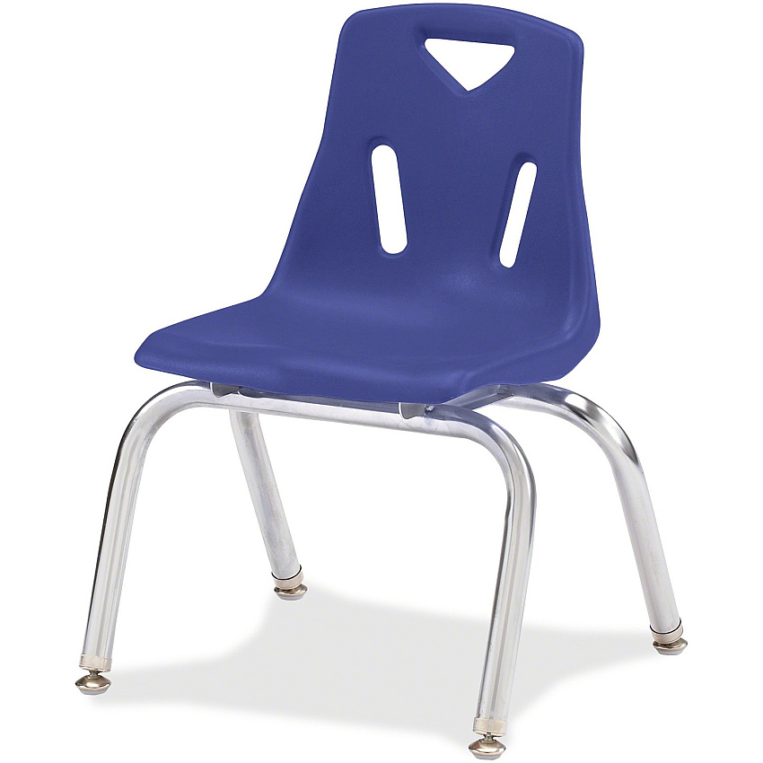 Jonti-Craft Berries Stacking Chair Steel Frame Material - Four-legged Base - Blue - Polypropylene - 1 Each (8148JC1003)