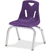 Jonti-Craft Berries Plastic Chairs with Chrome-Plated Legs Purple Seat Color - Polypropylene Seat Material - Steel Frame Material - Four-legged Base - Purple - 1 Each (8144JC1004)