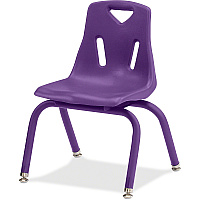 Jonti-Craft Berries Stacking Chair Steel Frame Material - Four-legged Base - Purple - Polypropylene - 1 Each (8124JC1004)
