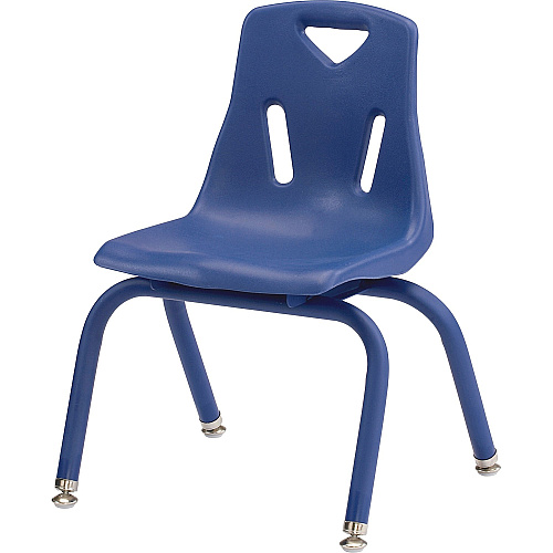 Jonti-Craft Berries Plastic Chair with Powder Coated Legs Steel Frame Material - Four-legged Base - Blue - Polypropylene - 1 Each (8124JC1003)