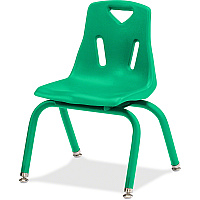 Jonti-Craft Berries Plastic Chair with Powder Coated Legs Steel Frame Material - Four-legged Base - Green - Polypropylene - 1 Each (8122JC1119)