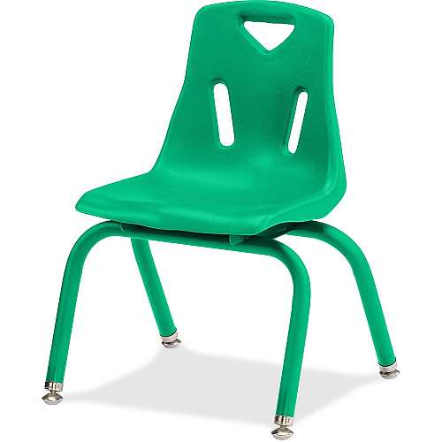 Jonti-Craft Berries Plastic Chair with Powder Coated Legs Steel Frame Material - Four-legged Base - Green - Polypropylene - 1 Each (8122JC1119)