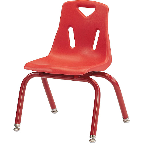 Jonti-Craft Berries Plastic Chair with Powder Coated Legs Steel Frame Material - Four-legged Base - Red - Polypropylene - 1 Each (8122JC1008)