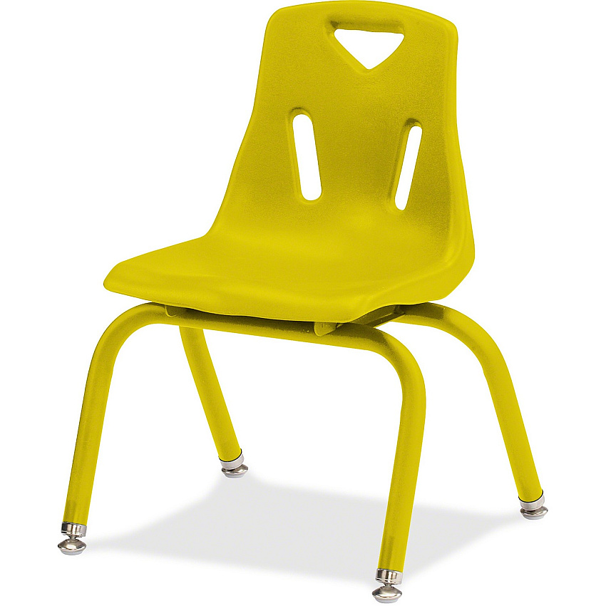 Jonti-Craft Berries Plastic Chair with Powder Coated Legs Steel Frame Material - Four-legged Base - Yellow - Polypropylene - 1 Each (8122JC1007)