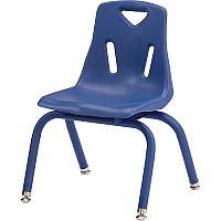 Jonti-Craft Berries Plastic Chair with Powder Coated Legs Steel Frame Material - Four-legged Base - Blue - Polypropylene - 1 Each (8122JC1003)