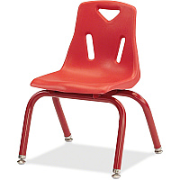 Jonti-Craft Berries Plastic Chair with Powder Coated Legs Steel Frame Material - Four-legged Base - Red - Polypropylene - 1 Each (8120JC1008)