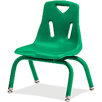Jonti-Craft Berries Plastic Chair with Powder Coated Legs Steel Frame Material - Four-legged Base - Green - Polypropylene - 1 Each (8120JC1119)