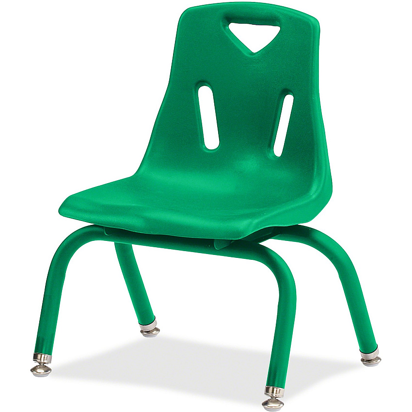 Jonti-Craft Berries Plastic Chair with Powder Coated Legs Steel Frame Material - Four-legged Base - Green - Polypropylene - 1 Each (8120JC1119)