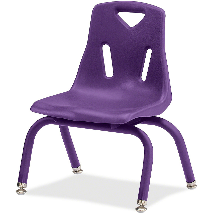 Jonti-Craft Berries Plastic Chair with Powder Coated Legs Steel Frame Material - Four-legged Base - Purple - Polypropylene - 1 Each (8120JC1004)