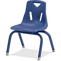 Jonti-Craft Berries Plastic Chair with Powder Coated Legs Steel Frame Material - Four-legged Base - Blue - Polypropylene - 1 Each (8120JC1003)
