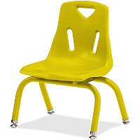 Jonti-Craft Berries Stacking Chair Steel Frame Material - Four-legged Base - Yellow - Polypropylene - 1 Each (8120JC1007)