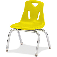 Jonti-Craft Berries Plastic Chairs with Chrome-Plated Legs Yellow Seat Color - Polypropylene Seat Material - Steel Frame Material - Four-legged Base - Yellow - 1 Each (8142JC1007)