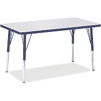 Jonti-Craft Berries Adult Height Color Edge Rectangle Table Laminated Rectangle, Gray Top - Four Leg Base - 4 Legs - Height Adjustable - 24" to 31" Adjustment - 36" Table Top Length x 24" Table Top Width x 1.13" Table Top Thickness - 31" Heig (6478JCA112)
