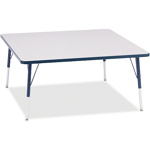 Jonti-Craft Berries Adult Height Prism Color Edge Square Table Laminated Square, Navy Top - Four Leg Base - 4 Legs - Height Adjustable - 24" to 31" Adjustment - 48" Table Top Length x 48" Table Top Width x 1.13" Table Top Thickness - 31" Heig (6418JCA112)