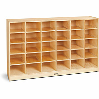Jonti-Craft Rainbow Accents 30 Cubbie Mobile Storage 35.50" Height x 57.50" Width x 15" Depth - Durable, Laminated - Baltic - Rubber, Acrylic - 1 Each (0430JC)