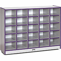 Jonti-Craft Rainbow Accents Toddler Single Storage 35.50" Height x 48" Width x 15" Depth - Durable, Laminated - Purple - Rubber - 1 Each (0425JCWW004)