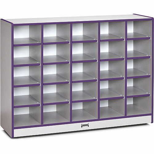 Jonti-Craft Rainbow Accents Toddler Single Storage 35.50" Height x 48" Width x 15" Depth - Durable, Laminated - Purple - Rubber - 1 Each (0425JCWW004)