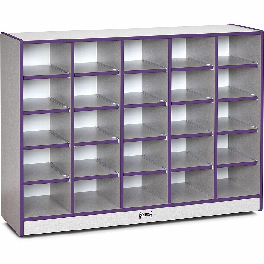 Jonti-Craft Rainbow Accents Toddler Single Storage 35.50" Height x 48" Width x 15" Depth - Durable, Laminated - Purple - Rubber - 1 Each (0425JCWW004)