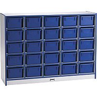 Jonti-Craft Rainbow Accents Toddler Single Storage 35.50" Height x 48" Width x 15" Depth - Durable, Laminated - Blue - Rubber - 1 Each (0425JCWW003)