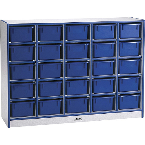 Jonti-Craft Rainbow Accents Toddler Single Storage 35.50" Height x 48" Width x 15" Depth - Durable, Laminated - Blue - Rubber - 1 Each (0425JCWW003)