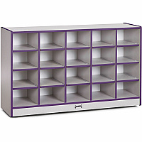 Rainbow Accents Rainbow Accents Toddler Single Storage 20 Compartment(s) - 29.50" Height x 48" Width x 15" Depth - Laminated, Chip Resistant - Freckled Gray - Rubber - 1 Each (0420JCWW004)
