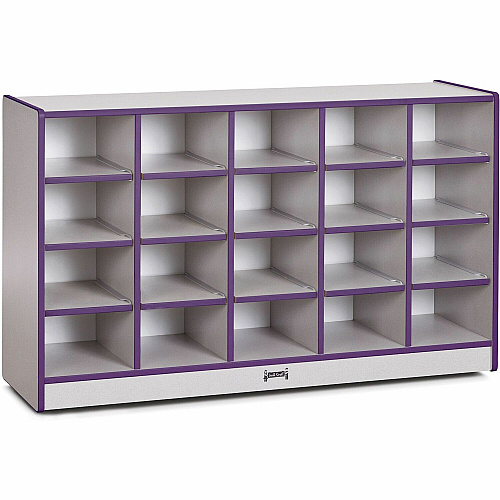 Rainbow Accents Rainbow Accents Toddler Single Storage 20 Compartment(s) - 29.50" Height x 48" Width x 15" Depth - Laminated, Chip Resistant - Freckled Gray - Rubber - 1 Each (0420JCWW004)