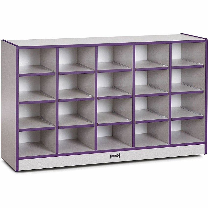 Rainbow Accents Rainbow Accents Toddler Single Storage 20 Compartment(s) - 29.50" Height x 48" Width x 15" Depth - Laminated, Chip Resistant - Freckled Gray - Rubber - 1 Each (0420JCWW004)