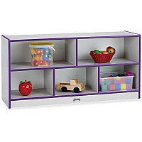 Rainbow Accents Rainbow Accents Low Open Single Storage Shelf 29.50" Height x 48" Width x 15" Depth - Durable, Laminated - Freckled Gray - Rubber - 1 Each (0392JCWW004)