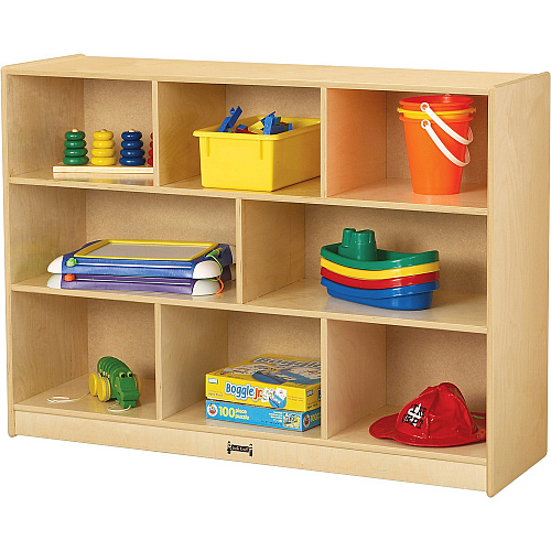 Jonti-Craft Super-Sized Kydz Mobile Storage Unit 48" Width x 15" Depth x 35.5" Height - Kick Plate, Stain Resistant, Non-yellowing, Sturdy, Casters - Wood Grain - Baltic Birch Plywood - 1 Each (2691JC)