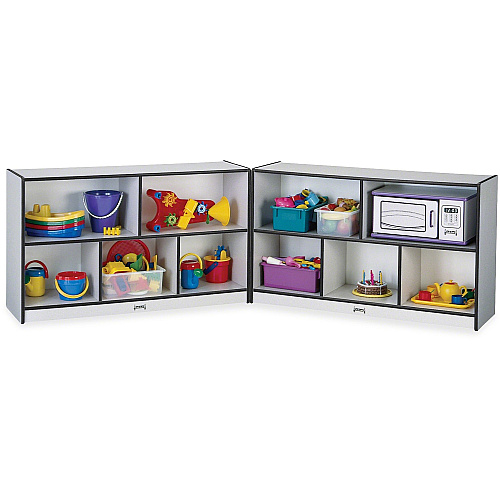 Rainbow Accents Rainbow Accents Fold-n-Lock Storage Shelf 29.50" Height x 96" Width x 15" Depth - Lockable, Foldable - Freckled Gray - Hard Rubber - 1 Each (0292JCWW180)