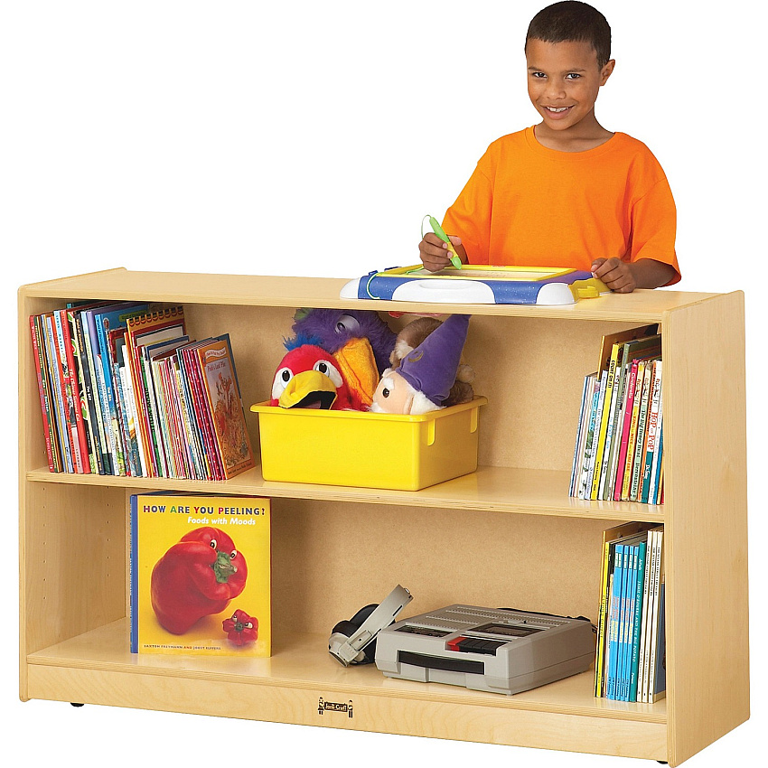 Jonti-Craft Classic Low Adjustable Bookcase 2 Compartment(s) - 29.50" Height x 48" Width x 15" Depth - Floor - Adjustable Shelf, Sturdy, Light Duty - Wood Grain - Baltic Birch Plywood - 1 Each (0792JC)