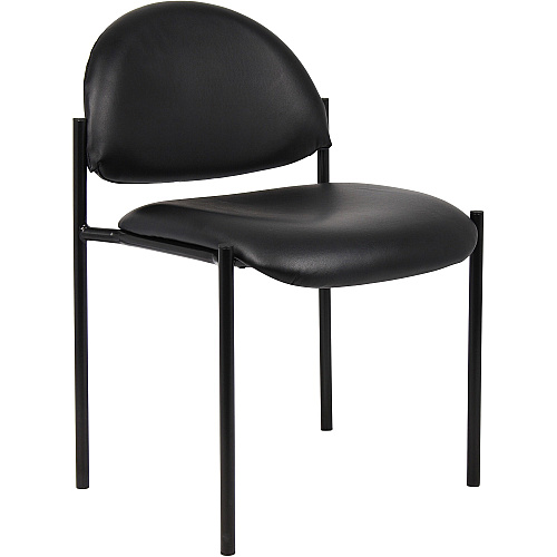 Boss Diamond Stacking Chair Black - Fabric - 1 Each (B9505CS)