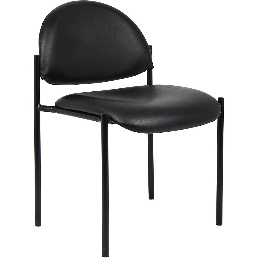 Boss Diamond Stacking Chair Black - Fabric - 1 Each (B9505CS)