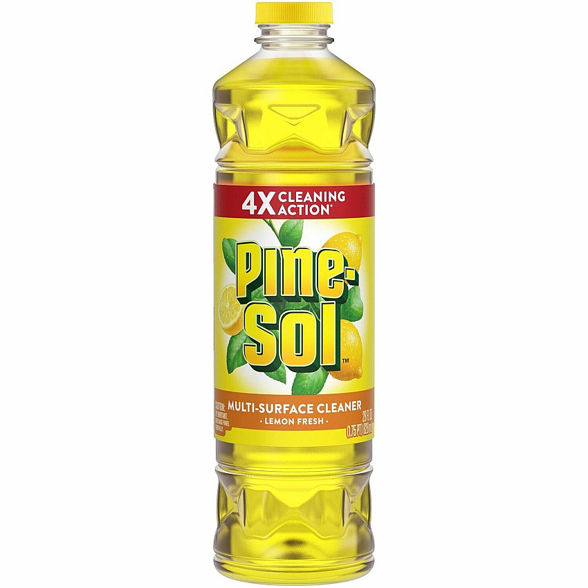 Pine-Sol All Purpose Multi-Surface Cleaner Concentrate - 28 fl oz (0.9 quart) - Lemon Fresh Scent - 1 Each - Deodorize, Long Lasting, Non-sticky, Disinfectant, Rinse-free - Yellow (40187)