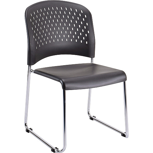 Eurotech Aire Stacking Chair Black Seat Color - 4 / Carton (S3000BLACK)