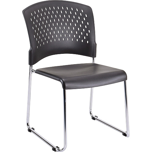 Eurotech Aire Stacking Chair Black Seat Color - 4 / Carton (S4000BLACK)