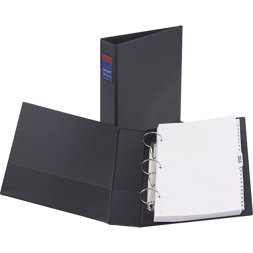 Avery&reg; Legal Durable Binder 2" Binder Capacity - Legal - 8 1/2" x 14" Sheet Size - 275 Sheet Capacity - 3 x 2" Ring(s) - Fastener(s): Round Ring - Pocket(s): 2, Internal - Polypropylene - Black - Recycled - Spine Label, Durable, Flexible, Stur (06401)