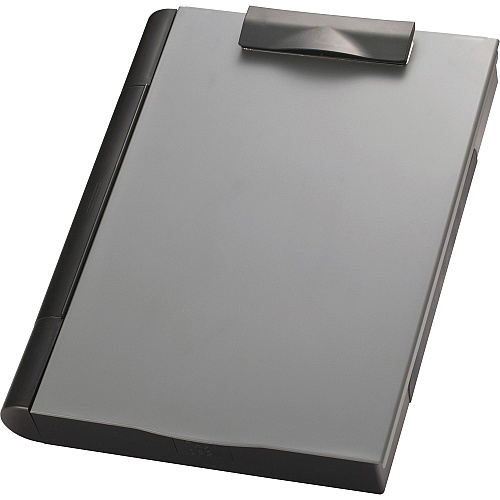 Officemate Double Storage Top-opening Form Holder 0.75" Clip Capacity - Top Opening - 9" x 12" Sheet Size - Plastic - Gray - 1 Each (83357)