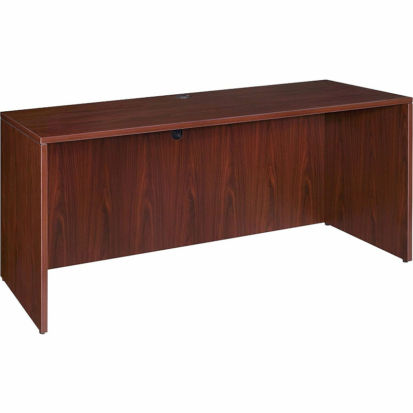 Lorell Essentials Series Credenza Shell 29.5" Height x 59" Width x 23.6" Depth x 1" Thickness - Finish: Laminate, Mahogany - Grommet, Durable, Adjustable Feet (LLR69378)