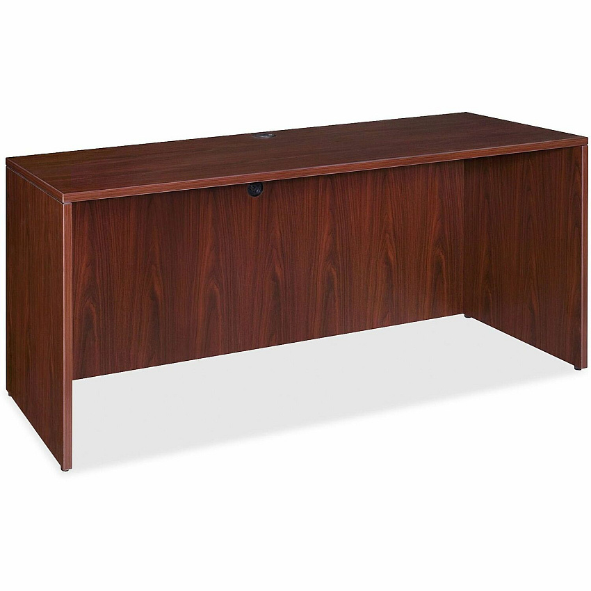 Lorell Essentials Series Credenza Shell 29.5" Height x 70.9" Width x 23.6" Depth - Finish: Laminate, Mahogany - Grommet, Durable, Adjustable Feet (LLR69376)