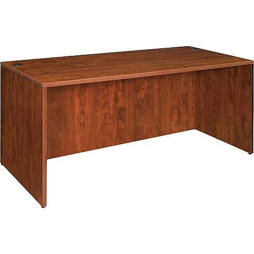 Lorell Essentials Series Rectangular Desk Shell 29.5" Height x 66.1" Width x 29.5" Depth - Finish: Cherry, Laminate - Grommet, Modesty Panel (LLR69408)