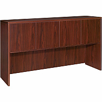 Lorell Essentials Series Stack-on Hutch with Doors 36